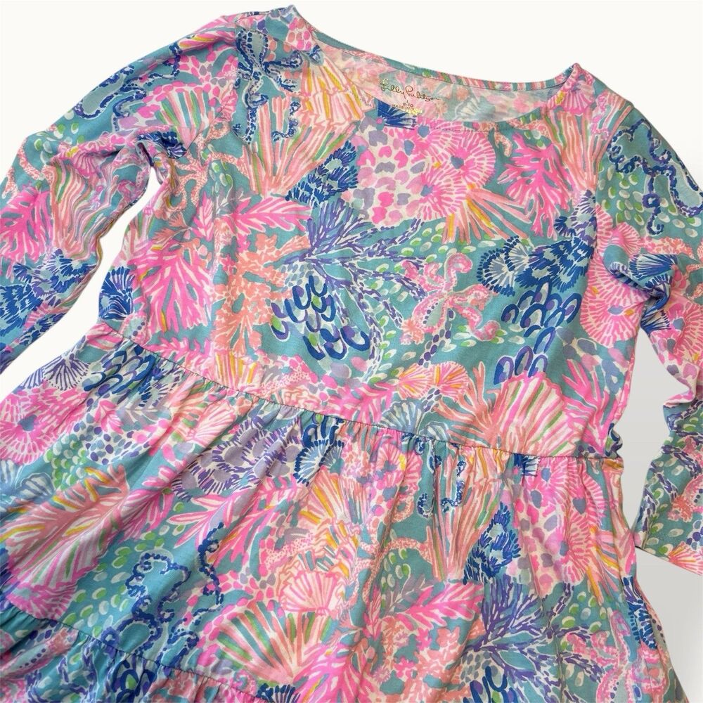 Lilly Pulitzer Geanna Swing Dress Splendor in the sand Youth Girls Large (8-10)‎